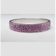 Light Purple Rhinestone Diamond Bangle