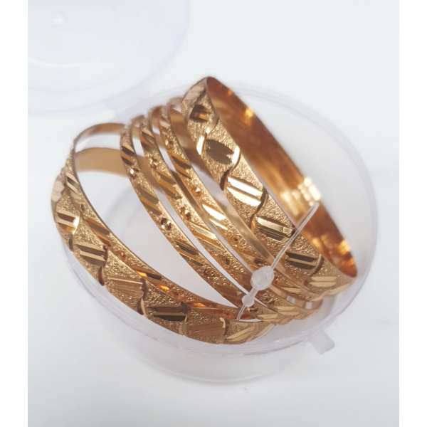 Gold Coated Indian Bangles - Set of 6 Pieces