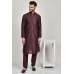 Maroon Silk Kurta Pajama For Men