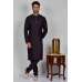 Black Embroidered Mens Kurta Pajama