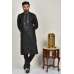 Black Ethnic Embroidered Men's Kurta Pajama