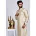 Gold Fancy Kurta Pajama Groom Wedding Attire