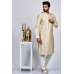 Gold Fancy Kurta Pajama Groom Wedding Attire