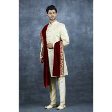 Gold Modern Sherwani Traditional Menswear