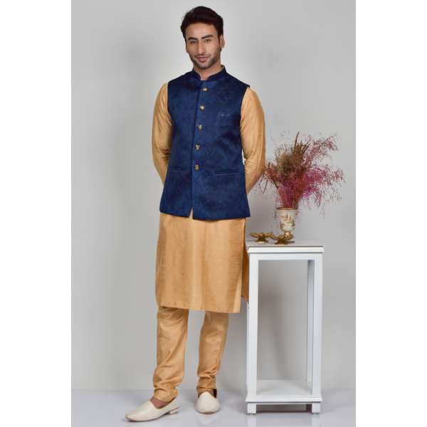 Denim Blue Men's Waistcoat