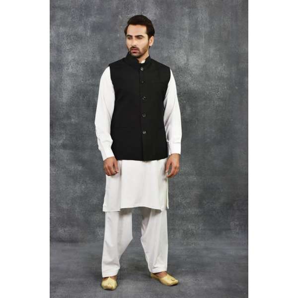 Jet Black Formal Menswear Waistcoat