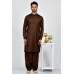 Dark Brown Kurta Shalwar Indian Mens Eid Suit