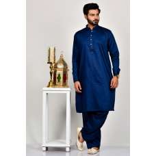 Navy Blue Pakistani Mens Eid Kurta Shalwar