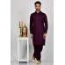Dark Plum Mens Designer Shalwar Kameez Eid Suit