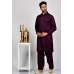 Dark Plum Mens Designer Shalwar Kameez Eid Suit