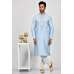Sky Blue Designer Embroidered Mens Kurta Pajama