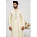 Cream Embroidered Kurta Pajama Indian Mens Wedding Wear