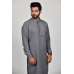 Dark Grey Plain Kurta Pajama for Men