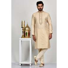 Cream Pakistani Designer Wedding Kurta for Men