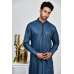 Denim Blue Pakistani Mens Kurta Shalwar Set