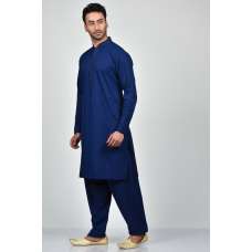 Blue Pakistani Men's Formal Kurta Shalwar Suit
