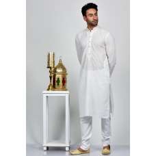White Stylish Mens Kurta Pajama Set