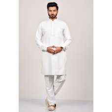 Cream Short Length Mens Kurta Pajama Set