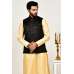 Black Brocade Premium Quality Mens Waistcoat