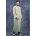 Beige Polyester Men Islamic Wear Plain Thobe Jubba