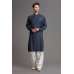 Elegant Blue White  Mens Salwar Kameez Outfit