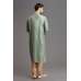 GREEN AND BEIGE PUNJABI MENSWEAR KURTA AND CHURIDAR SUIT