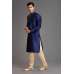 Midnight Blue Mens Kurta Pajama Designer Suit