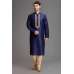 MAGNIFICENT NAVY BLUE INDIAN FESTIVE MENSWEAR KURTA PAJAMA SUIT