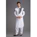 WHITE COMFORTABLE AND STYLISH PAKISTANI EID KURTA SALWAR 