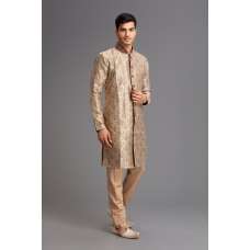 Gold Sherwani Men's Wedding Suit 