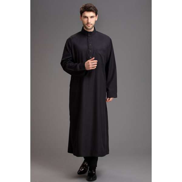 BLACK READY MADE MEN'S EID JUBBA