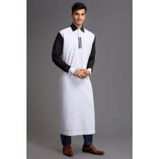 COMFORTABLE BLACK AND WHITE MEN'S JUBBA