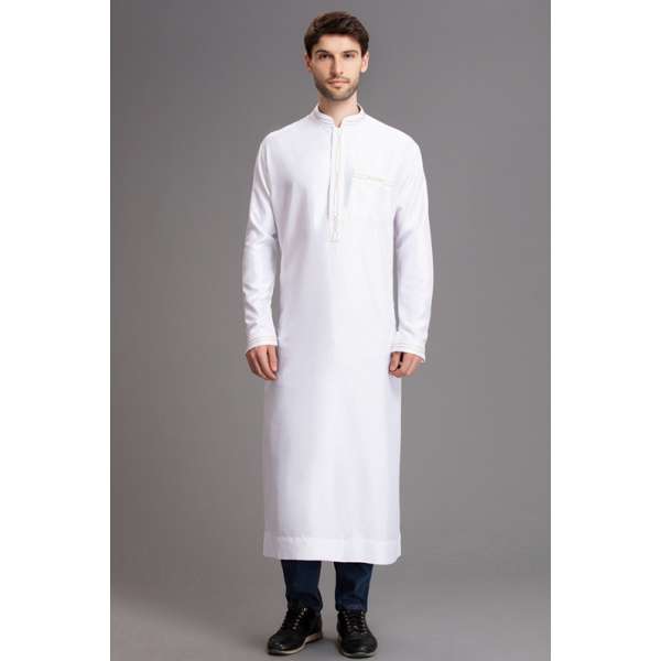 WHITE READY TO WEAR MEN'S JUBBA