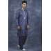 Dark Grey Indian Kurta Shalwar Men's Embroidered Suit