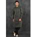 Black Brown Fancy Kurta Pajama Set Men's Formal Suit