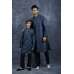 Grey Black Kurta Pajama Indian Mens Festive Attire