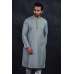 Grey Embroidered Kurta Pajama Men's Eid Suit