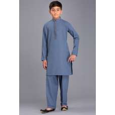 Coral Blue Pakistani Boys Salwar kameez