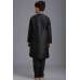 BLACK PAKISTANI DESIGNER BOYS KURTA SHALWAR 