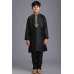 BLACK PAKISTANI DESIGNER BOYS KURTA SHALWAR 