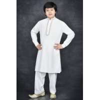OFF WHITE  KIDS BOYS EMBROIDERED KURTA SHALWAR