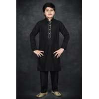 BLACK KIDS WEAR KURTA PAJAMA SUIT