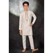 Cream Gold Pakistani Kurta Shalwar Suit