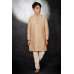GOLD JACQUARD INDIAN DESIGNER KURTA PAJAMA FOR BOYS
