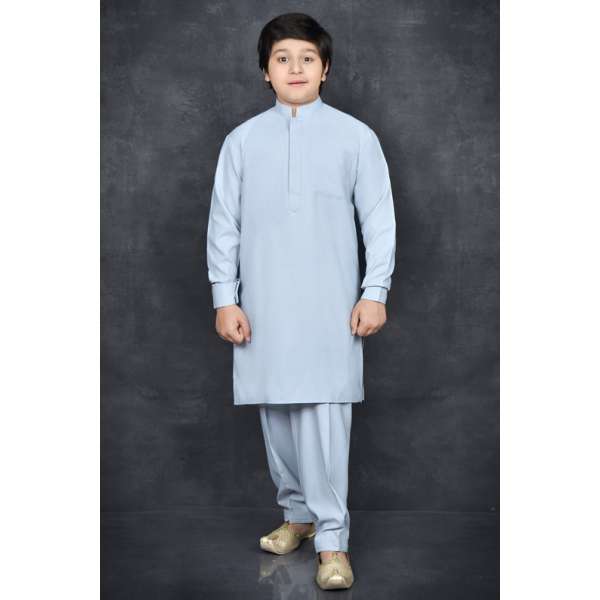 FADED DENIM BLUE EASTERN BOYS FESTIVE SALWAR KAMEEZ