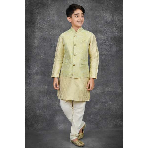 Pista Waistcoat Boys Smart Jacket Indian Party Wear 