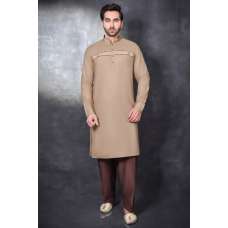 Light Brown Indian Men's Kurta Salwar Suit