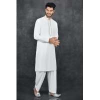 OFF WHITE PAKISTANI MEN’S STYLISH KURTA SALWAR 