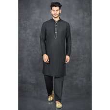 Black Eid Kurta Mens Salwar Kameez Readymade  Suit