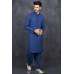 NAVY BLUE READY TO WEAR PAKISTANI MEN'S SHALWAR KAMEEZ